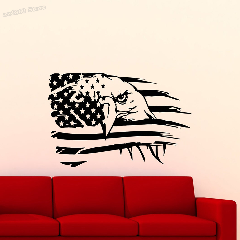 Office Furniture In Usa - Autocollant mural avec drapeau américain, autocollant