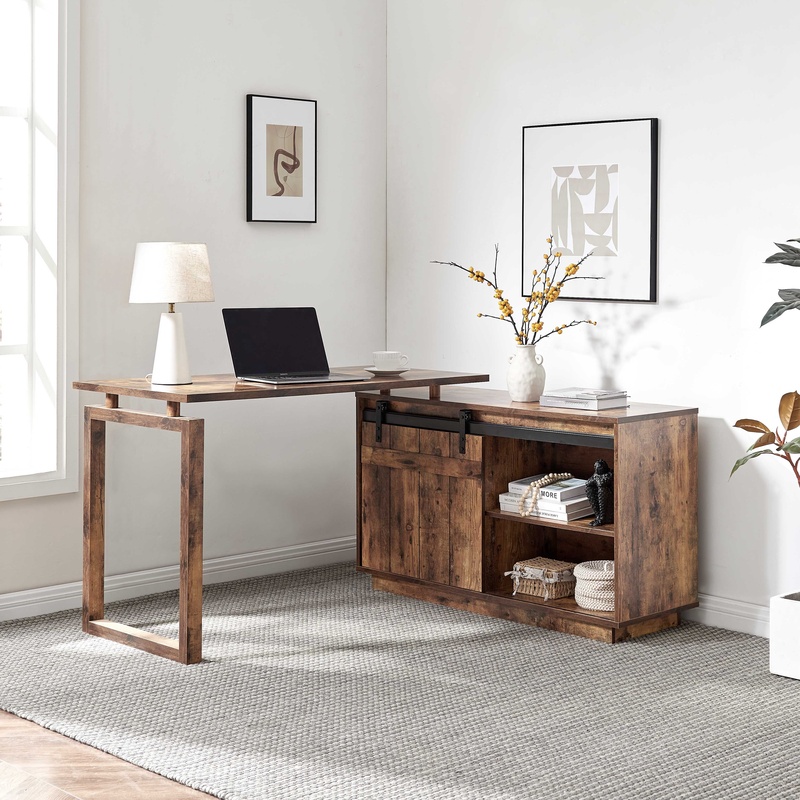 Office Furniture Credenza - Bureau en forme de L avec