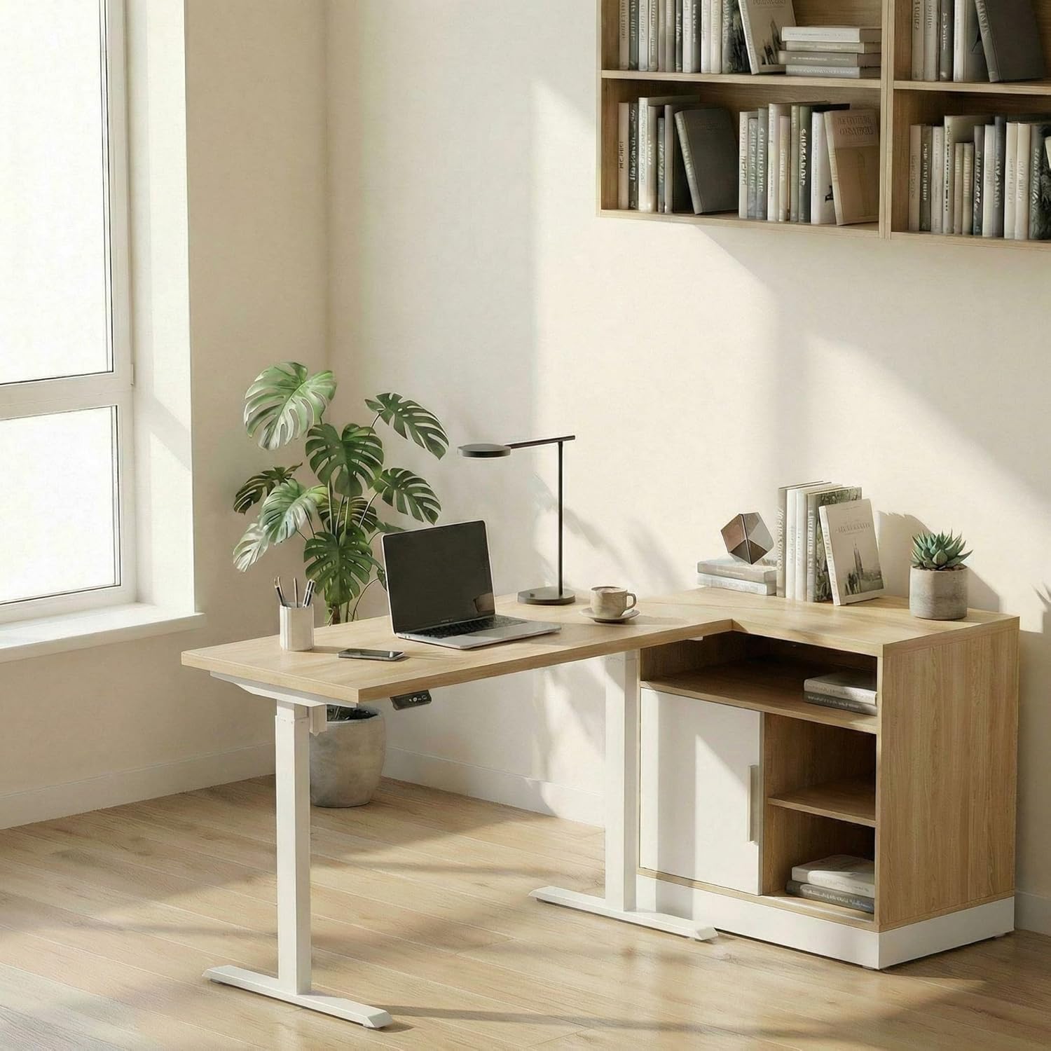 Office Furniture Credenza - Bureau debout électrique avec armoire de