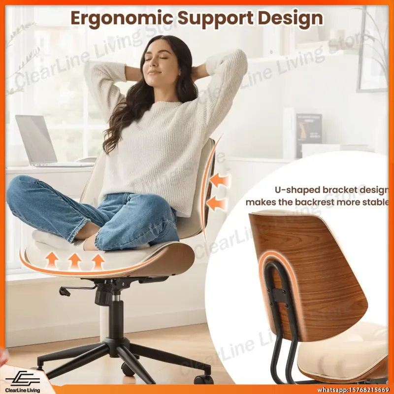 Task Chair Mid Back - Chaise de bureau moderne en cuir