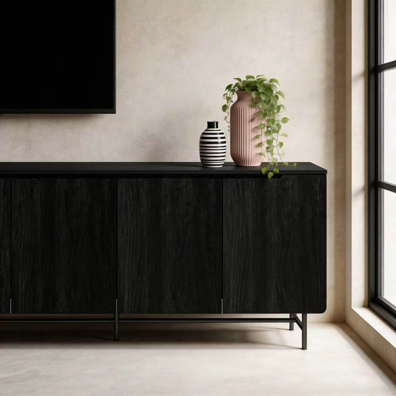 Buffet latéral cannelé de 68 p - Office Furniture Credenza avis et prix