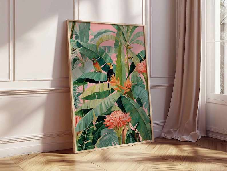 Affiche en toile tropicale rét - Office Furniture Loft avis et prix