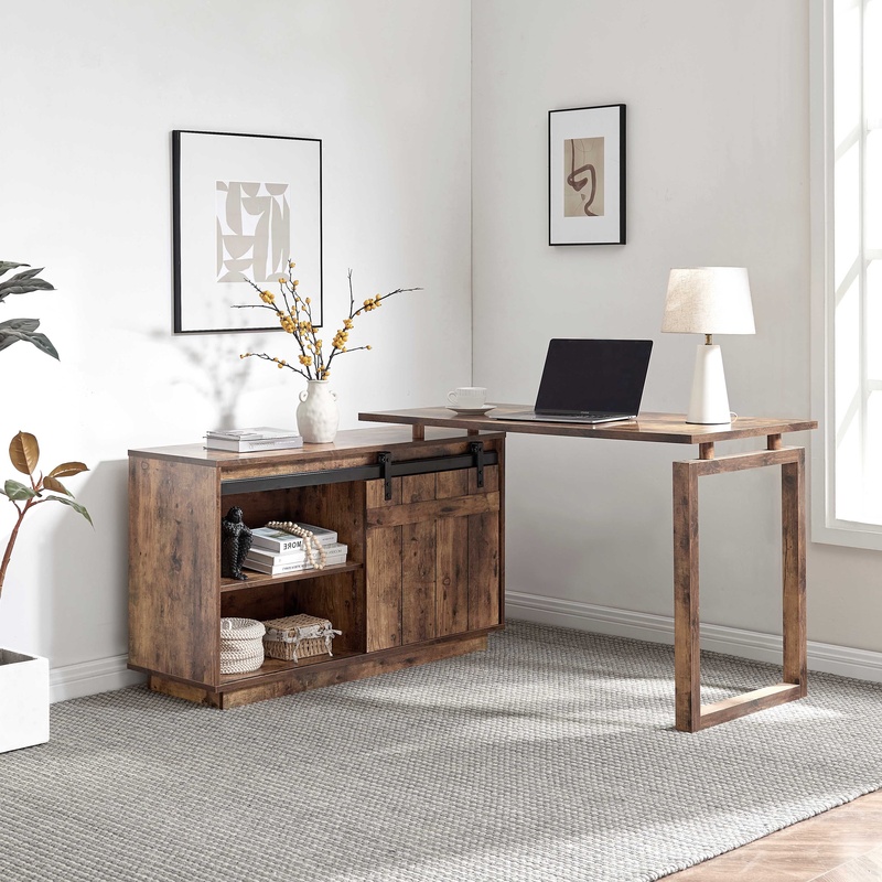 Bureau en forme de L avec rang - Office Furniture Credenza avis et prix