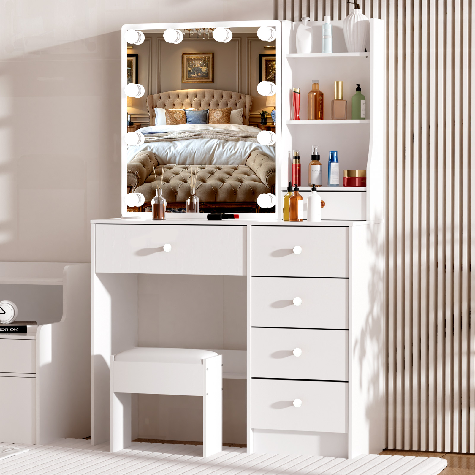 Coiffeuse moderne blanche avec - Office Furniture Credenza avis et prix